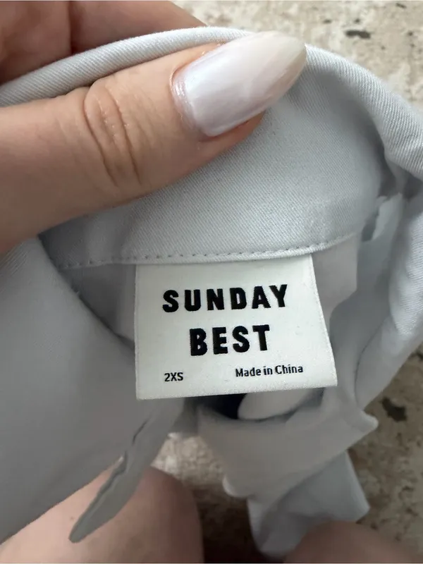 Aritzia Sunday Best Tuesday Shirt Size XXS - Light Blue - Image 3