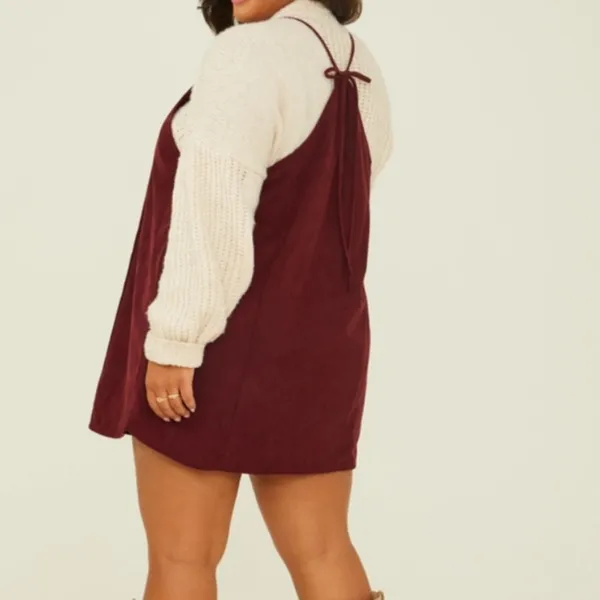 NEW Arula Burgundy Skirtall Dress Plus Size A / 1X NWT - Image 2