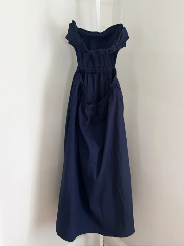 Petal + Pup Strapless Navy Cutout Maxi Dress with Bandeau Top Women’s XL - Image 5