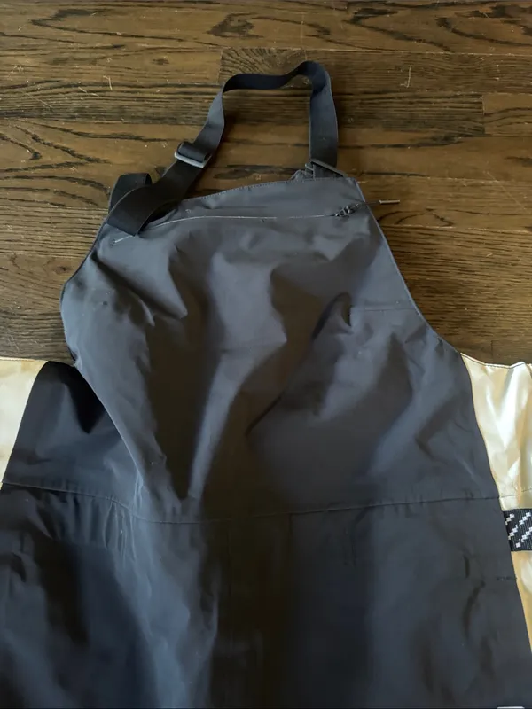 WHITESPACE Performance Riding Bib Pant in Black & Warm White - Image 4