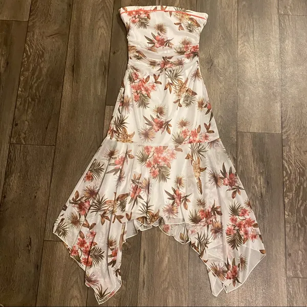 City Triangles Floral Strapless Hi-Lo Dress | Asymmetrical Summer Maxi - Image 2