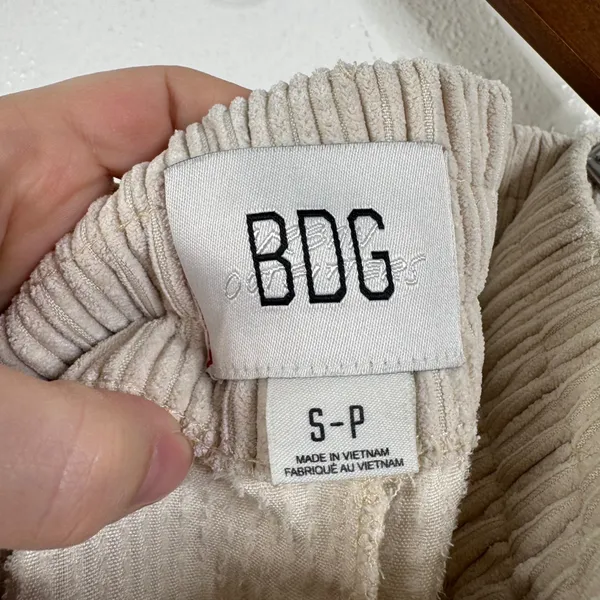 Urban Outfitters‎ BDG Cream Corduroy Wide Leg Pull On Pants Size Small - Image 4
