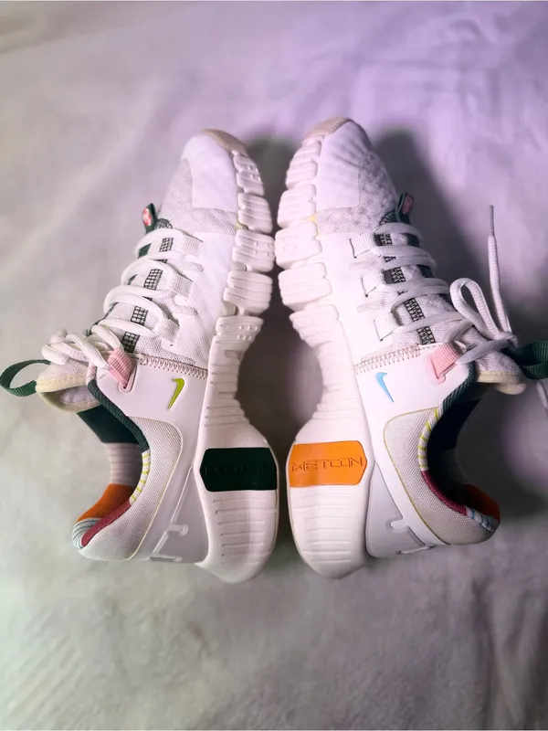 Nike Kids' White Multicolor Free-Style Athletic Shoes - Image 8