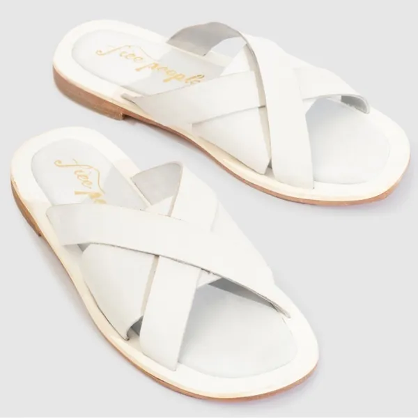 Free People Leather Del Mar Slide Sandals - Image 9