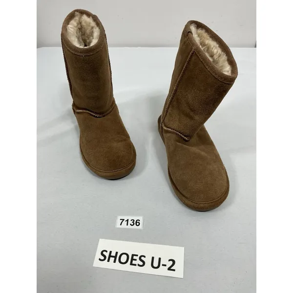 Womans Bearpaws Suede Lined Midcalf Pullon Boots Size 6 Chestnut - Image 3