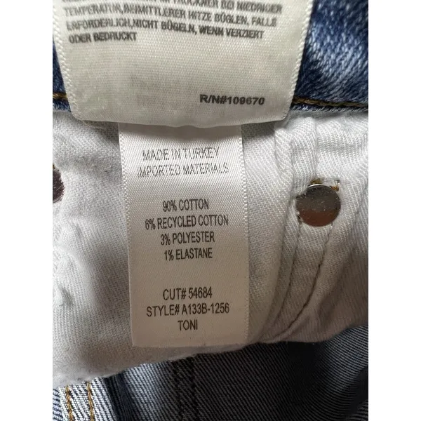 Agolde Toni Mid-Rise Straight Leg Jeans‎ Viewpoint Women's Size 29 - Image 10