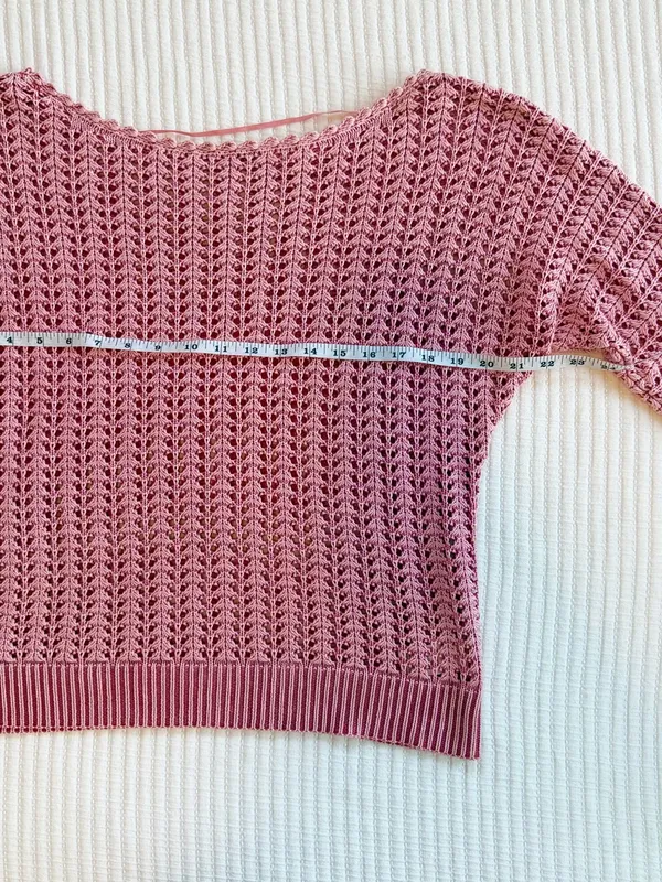 Free People Boomerang Crochet Open Knit Boatneck Sweater in Sweetpea Pink - Image 7