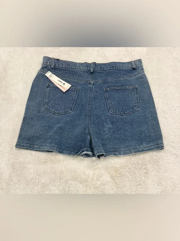 NWT AQUA Denim Button-Down Skort - Size XXL - Image 2