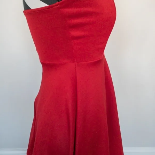 Papaya Sexy Red‎ Dress Sz M - Image 5