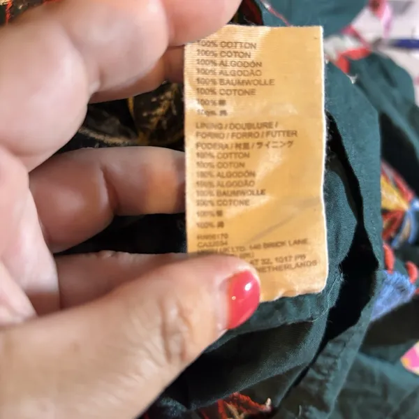 Anthropologie Let Me Be Embroidered Tunic‎ Dress Green Boho Peasant Medium - Image 8