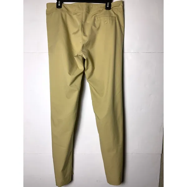 Nike Golf Pants Womens M Beige Khaki Orange Stripe Dri Fit Straight Leg - Image 13