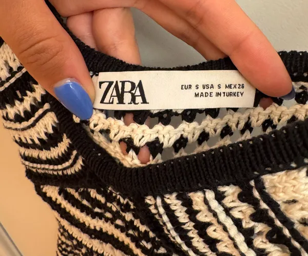ZARA Sundress Striped Crochet - Image 3
