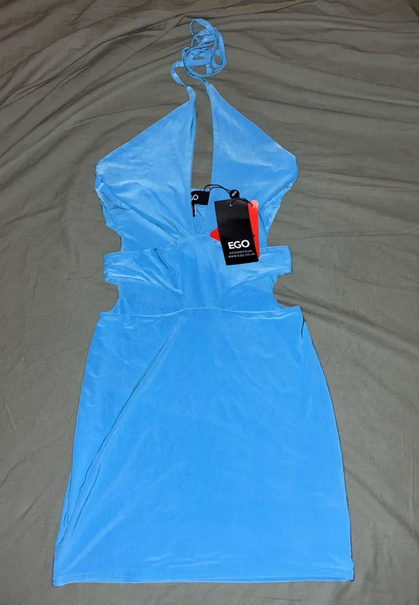 Ego shoes bodycon cut out baby blue dress - Image 2