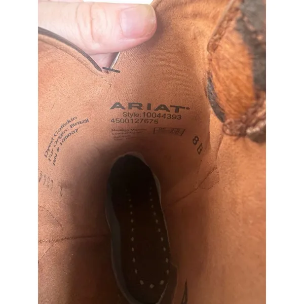 NEW $275 Ariat Women's Bandida Leopard Calf Hair Western Boots Cowboy Point Toe - Image 8
