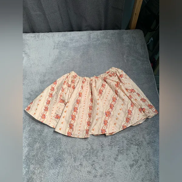 Free people gaia printed Floral Patterned Cream mini Skirt medium - Image 9
