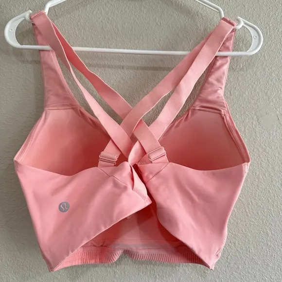 Lululemon AirSupport Bra Pink High Support Running‎ Sports Bra 38DD - Image 2