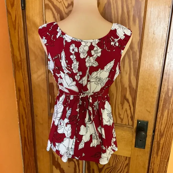 Vtg 90s floral sexy plunging top - Image 10
