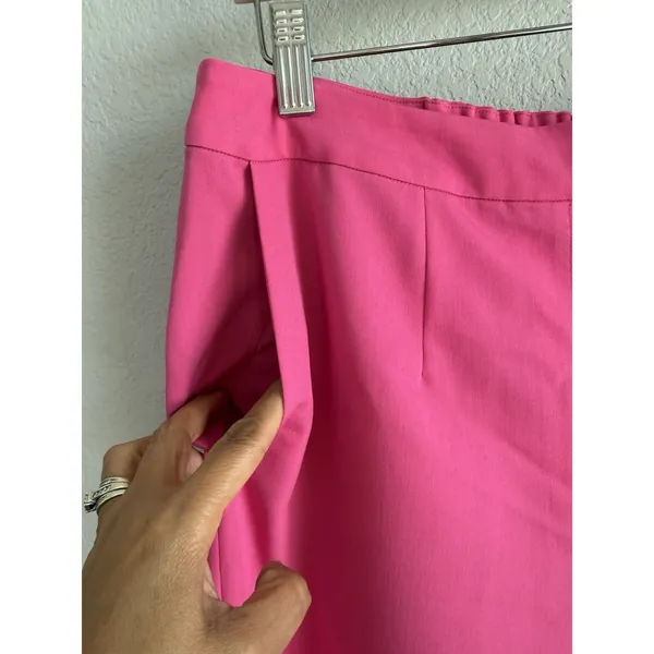 Ming Wang Carmine Rose Pink Wide Leg Pants High Rise Slacks Medium Barbiecore - Image 7