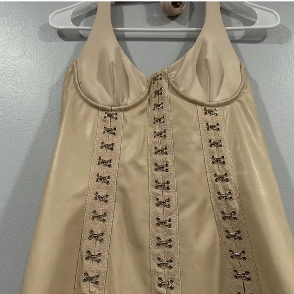 House of CB Leda Vegan Leather Dress Medium M - Image 3
