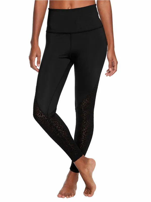 Beyond Yoga Cut It Close Mesh High Waisted Yoga Leggings Black Size M - Image 3