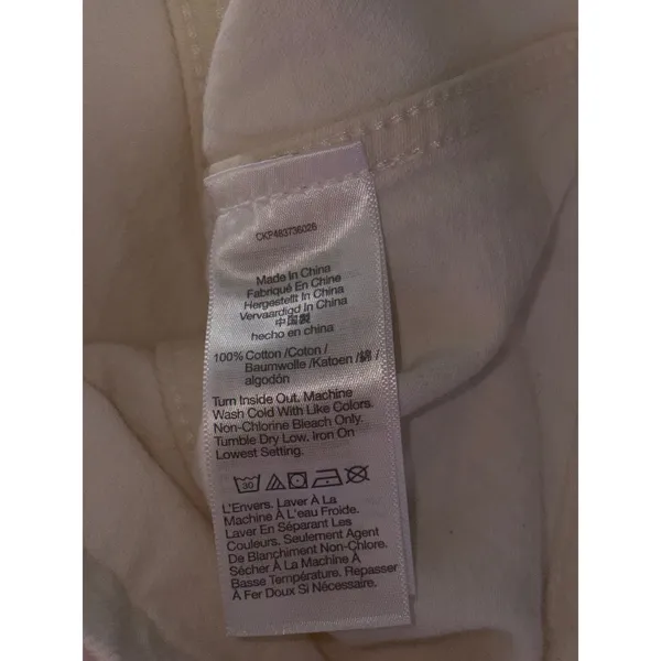 Madewell Denim A-Line Sleeveless‎ Mini Dress Tile White Square Neck Size 12 - Image 7