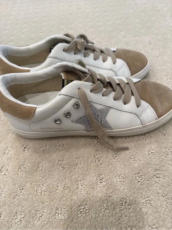Vintage Havana Excel White Multi Rhinestone Star Sneakers Size 8.5 - Image 6