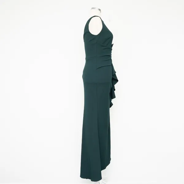 Betsy and Adam‎ Christine Scuba Crepe Ruffled Bow Gown - Image 5