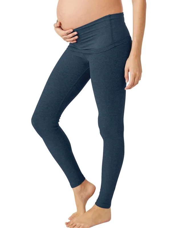 Beyond Yoga Beyond The Bump Maternity Leggings XS Teal High Waist - Image 2