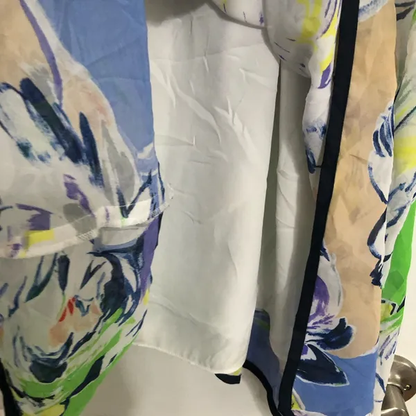 Adrianna papell‎ Blue floral fit flare dress women’s size 6 Vacation travel - Image 8