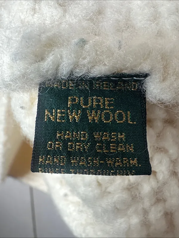 Gaeltarra Ireland Wool Cowl Neck Sweater Size Small - Image 6