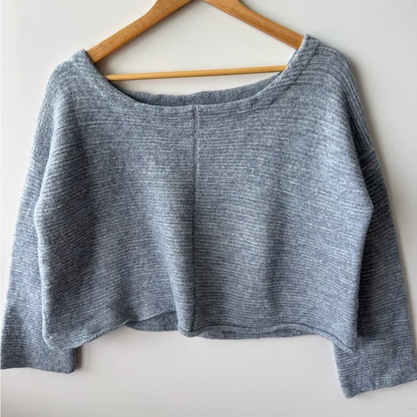 Free People Ever Cozy Pullover‎ Gray Sweater Relaxed Fit Size Medium - Image 7