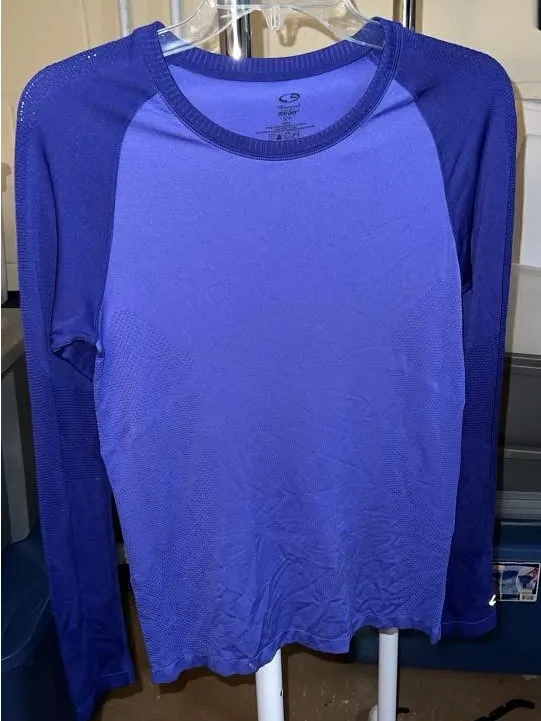 Champion Purple Long Sleeve Tee - Two-Tone Purple - Image 2