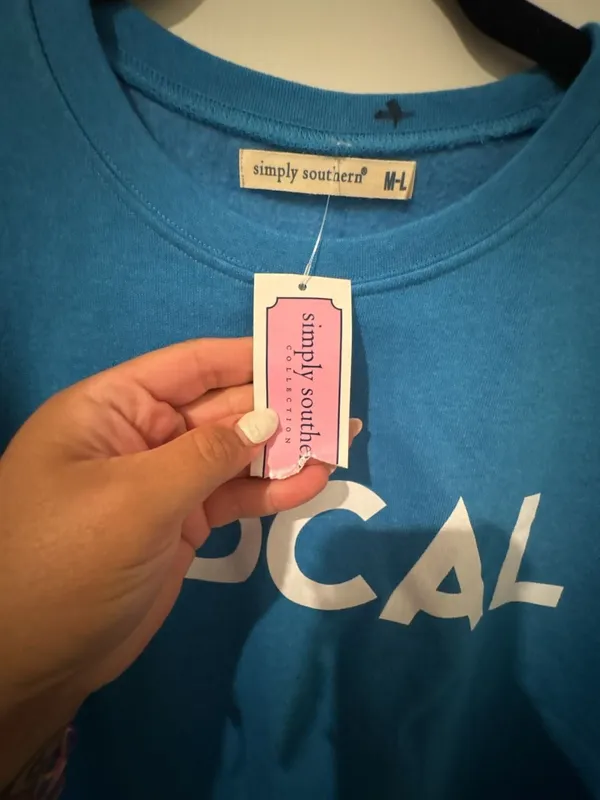 Simply Southern Local Crewneck Sweatshirt Size M-L - Image 3
