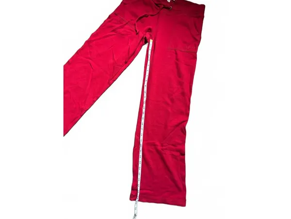 Vintage Y2K Aerie Low Rise Red Wide Leg Sweatpants Drawstring Lounge Pants - Image 4