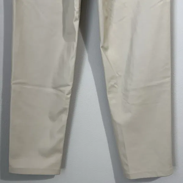 Zara Women's Size 2 Slim Mom Fit Faux Leather Pants Cream‎ Super Soft High Rise - Image 7