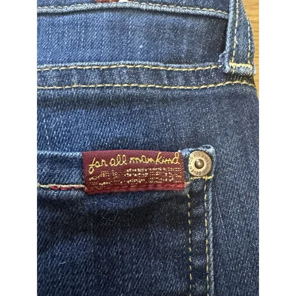 7 For All Mankind‎ Jeans Women’s 29 Blue The Skinny Crop Roll Stretch Preppy - Image 14