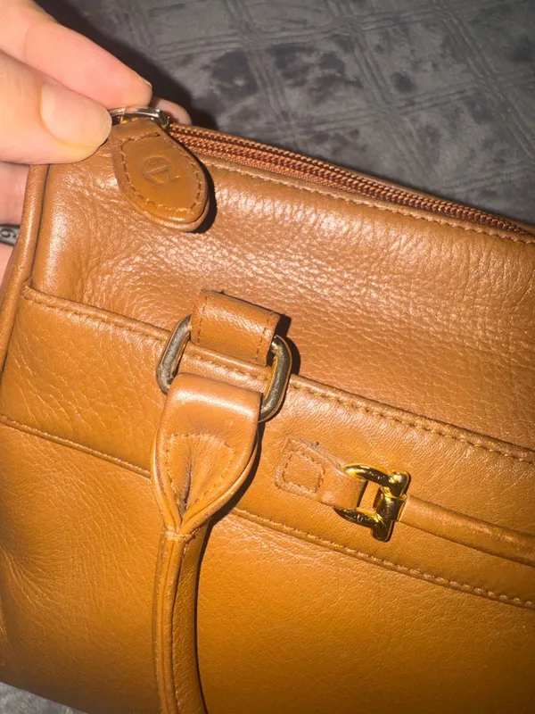 Etienne Aigner Brown Leather Satchel Handbag - Image 9
