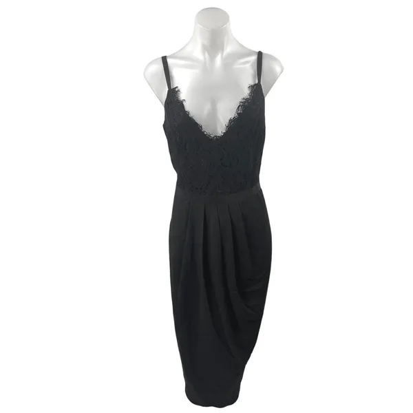 NEW City Chic Black Floral Lace Corset Sleeveless Maxi Sheath Dress Size XS - Image 3