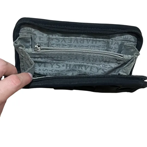 Harveys Wallet Womens One Size Black Zip-Around Organizer Clutch Coin - Image 2