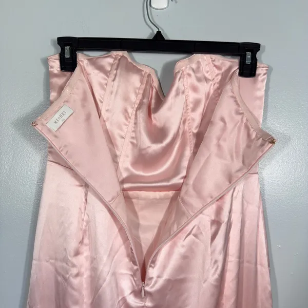 Meshki Alanis Strapless Maxi Dress Gown Cowl Neck Blush Pink Wedding Guest XXL - Image 7