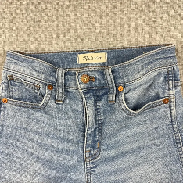 Madewell Jeans Womens 23P Stovepipe Blue Straight Slim Light Wash Denim 5-Pocket - Image 2