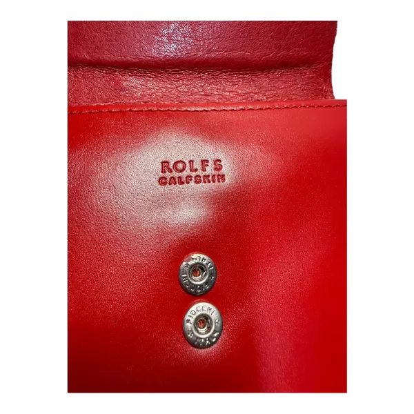 Vintage Rolfs Red Calfskin Leather Wallet | Coin Purse | Snap Closure - Image 10