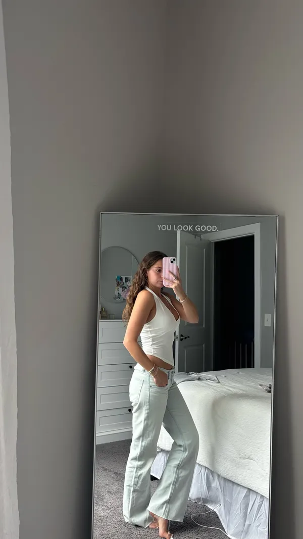 Boutique Asymmetrical White Top - Image 2