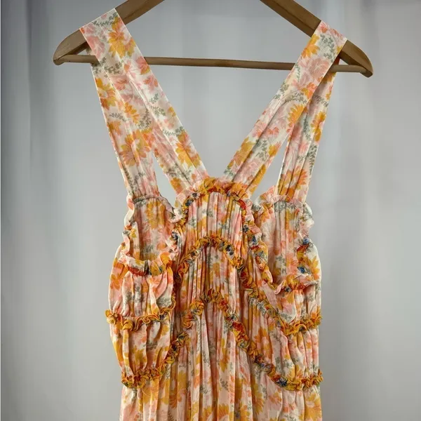 NWT Free People Dance with Me Maxi in Ivory Combo Size‎ Medium - Image 10