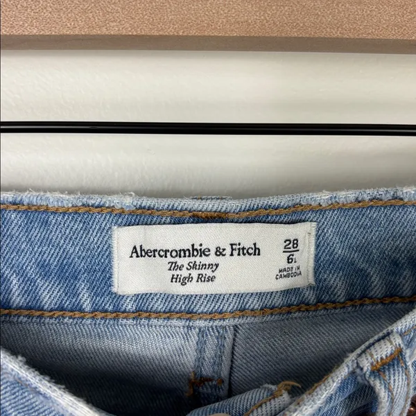 Abercrombie Skinny Jeans High Rise Women’s Size 28 6 Long Blue Denim - Image 4