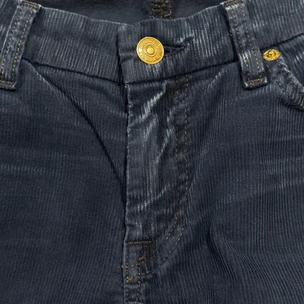 7 For All Mankind Bootcut Corduroy Pants A Pocket Low Rise Navy Minimalist 29 - Image 9