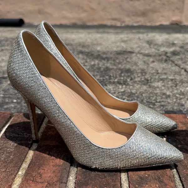 J.Crew Collection $278 Women's Roxie Glitter Pointed Toe Pumps Heels Sz 9 E0784 - Image 4