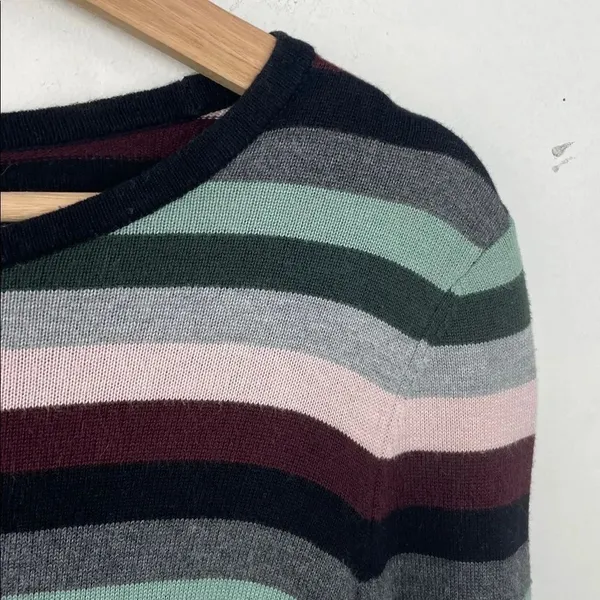 Vince Camuto Multicolor Striped Pullover Sweater size Large - Image 6