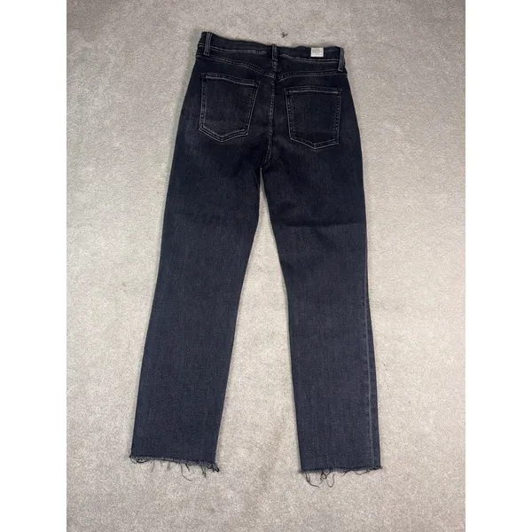 Frank & Eileen Jeans Women 29 Derry High Rise Made in USA Gray Wash Raw Hem EUC - Image 9
