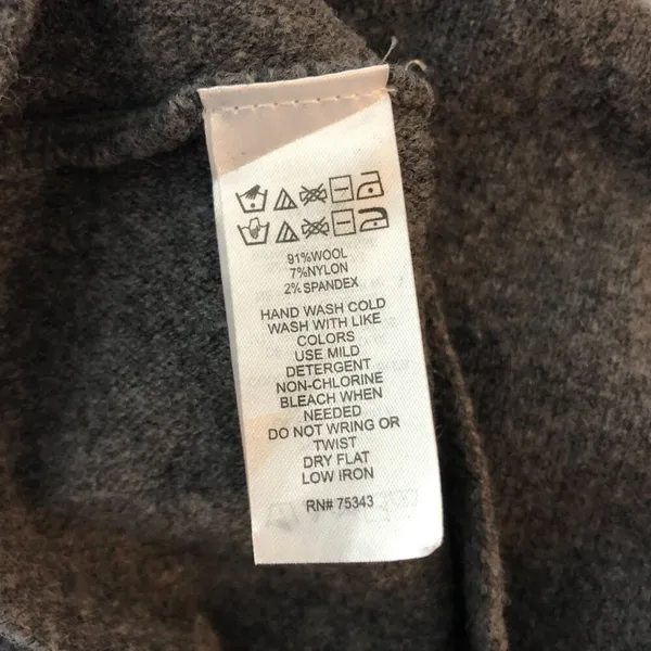 Tahari Womens Gray Wool Blend A-Line Skirt Size M - Image 4
